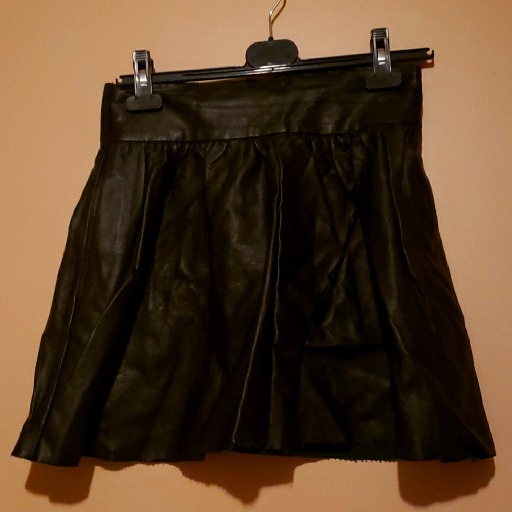 'leather' mini skirt